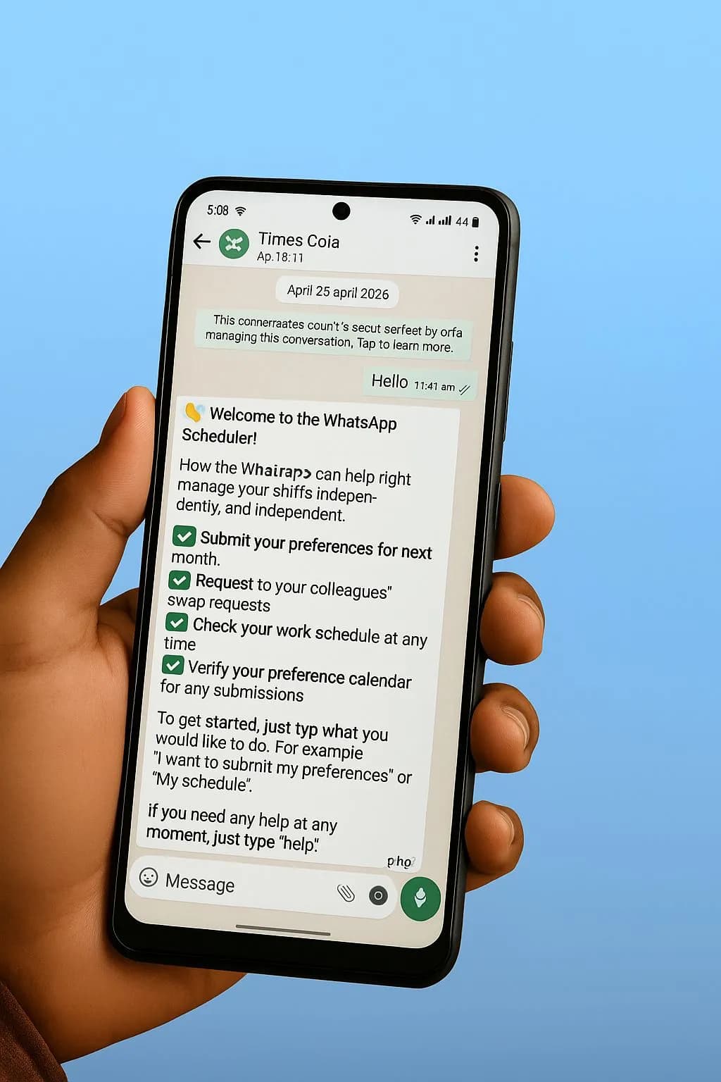 AI-Powered WhatsApp Scheduling Assistant